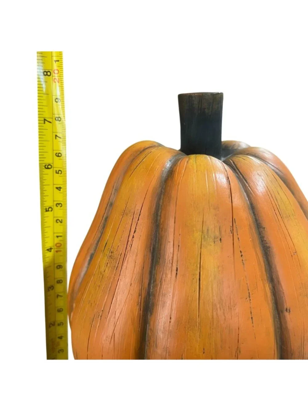 Carved Wooden Pumpkin Witch Halloween Décor 8